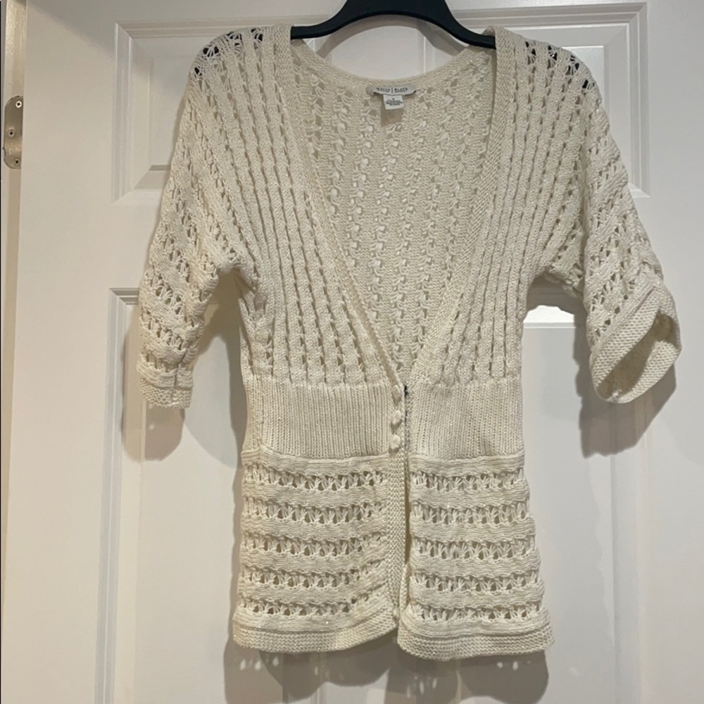 White House Black Market Crochet sweater Size S